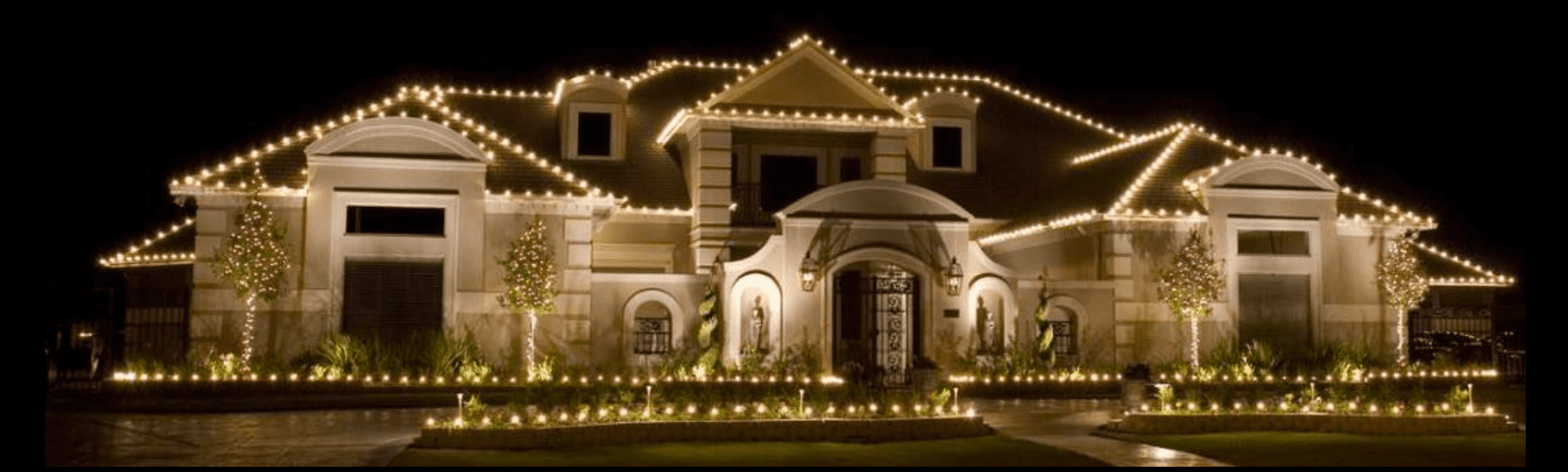 Holiday Lighting & Decoration Services - Roofline and Hardscapes Lighting
